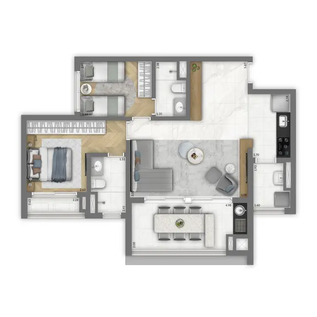 Apartamento com 3 quartos à venda e para alugar, 61835m2 em Vila Clementino, São Paulo - SP - imagem 6 Foto 6 de Apartamento com 3 quartos à venda e para alugar, 61835m2 em Vila Clementino, São Paulo - SP