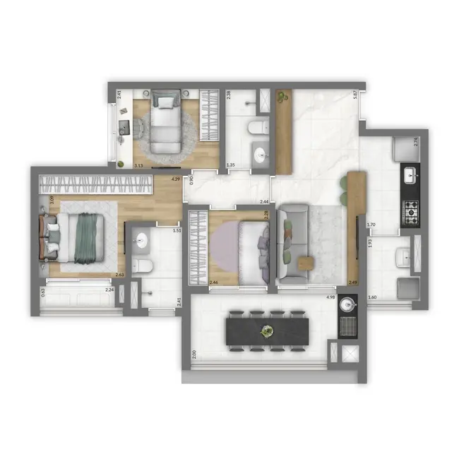 Apartamento com 3 quartos à venda e para alugar, 61835m2 em Vila Clementino, São Paulo - SP - imagem 9 Foto 9 de Apartamento com 3 quartos à venda e para alugar, 61835m2 em Vila Clementino, São Paulo - SP