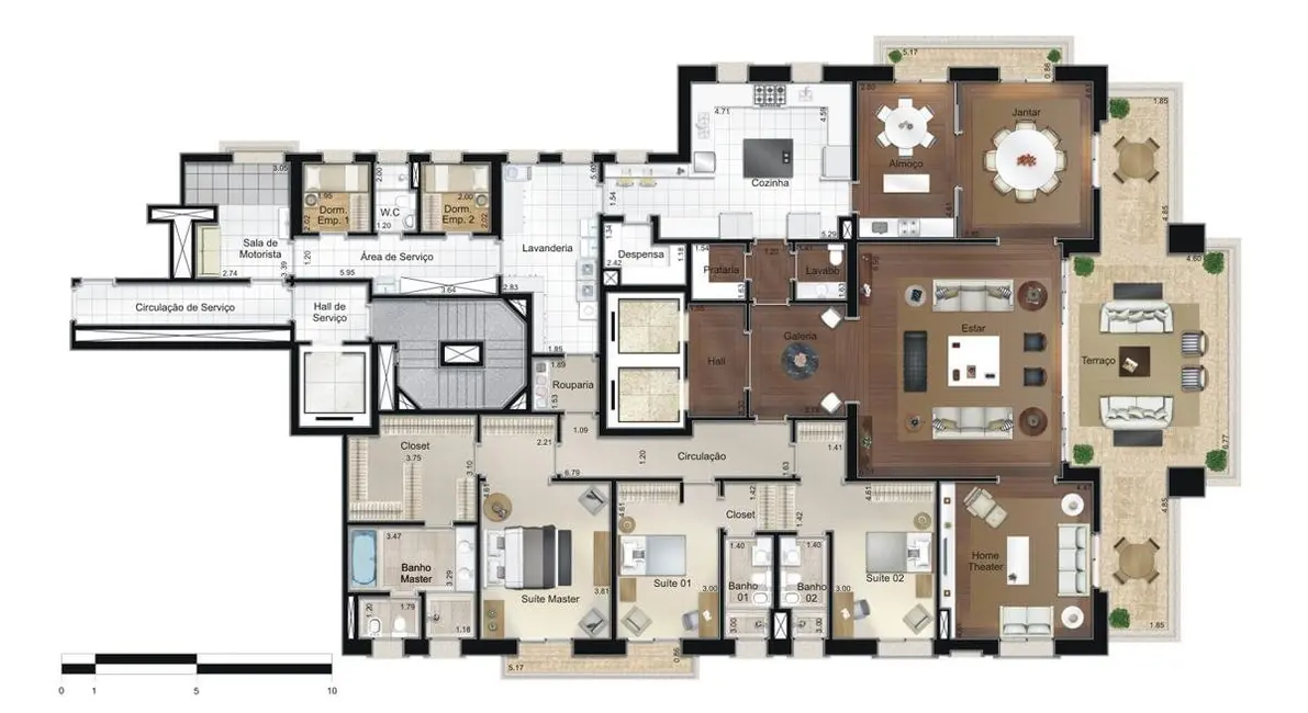 Foto 4 de Apartamento com 5 quartos à venda e para alugar, 407956m2 em Jardim Europa, São Paulo - SP