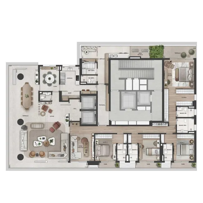 Foto 2 de Apartamento com 4 quartos à venda, 368728m2 em Cerqueira César, São Paulo - SP