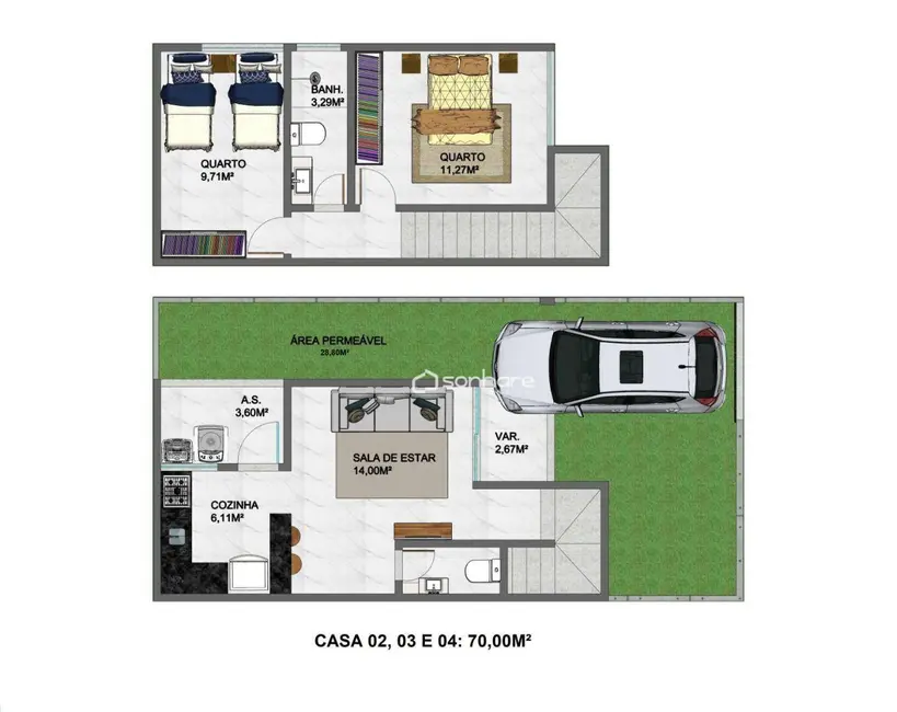 Casa com 2 quartos à venda, 60m2 em Linhares - ES - imagem 2 Foto 2 de Casa com 2 quartos à venda, 60m2 em Linhares - ES