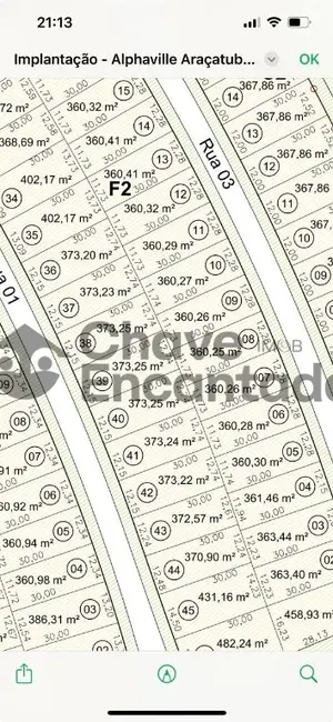 Terreno / Lote à venda, 373m2 em Aracatuba - SP - imagem 2 Foto 2 de Terreno / Lote à venda, 373m2 em Aracatuba - SP