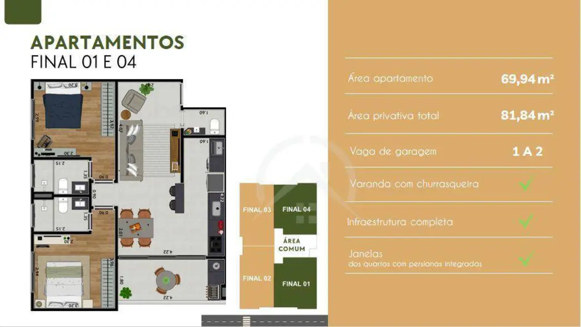 Foto 4 de Apartamento com 2 quartos à venda, 81m2 em Vila Helena, Atibaia - SP