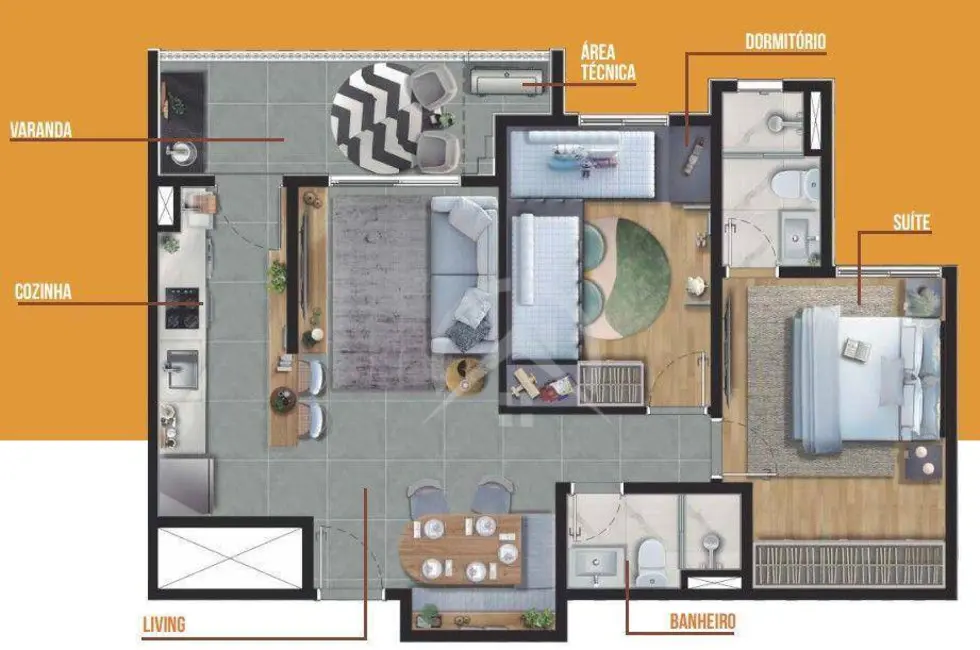 Apartamento com 2 quartos à venda, 68m2 em Jardim Terceiro Centenário, Atibaia - SP - imagem 4 Foto 4 de Apartamento com 2 quartos à venda, 68m2 em Jardim Terceiro Centenário, Atibaia - SP
