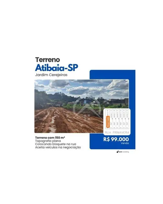 Terreno / Lote à venda, 150m2 em Jardim das Cerejeiras, Atibaia - SP - imagem 1 Foto 1 de Terreno / Lote à venda, 150m2 em Jardim das Cerejeiras, Atibaia - SP