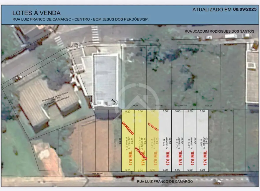 Terreno / Lote à venda, 125m2 em Centro, Bom Jesus Dos Perdoes - SP - imagem 1 Foto 1 de Terreno / Lote à venda, 125m2 em Centro, Bom Jesus Dos Perdoes - SP