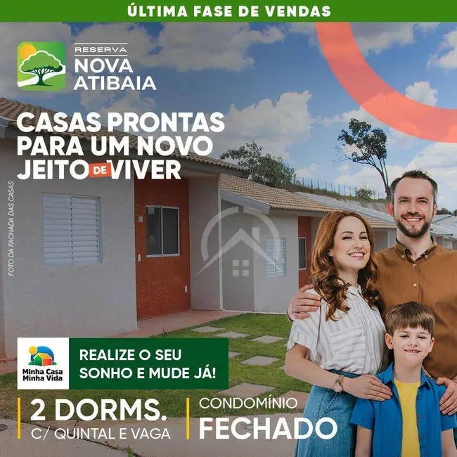 Foto 1 de Casa de Condomínio com 2 quartos à venda, 120m2 em Caetetuba, Atibaia - SP