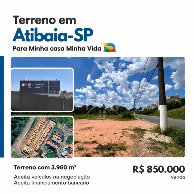 Foto 1 de Terreno / Lote à venda, 3776m2 em Caetetuba, Atibaia - SP