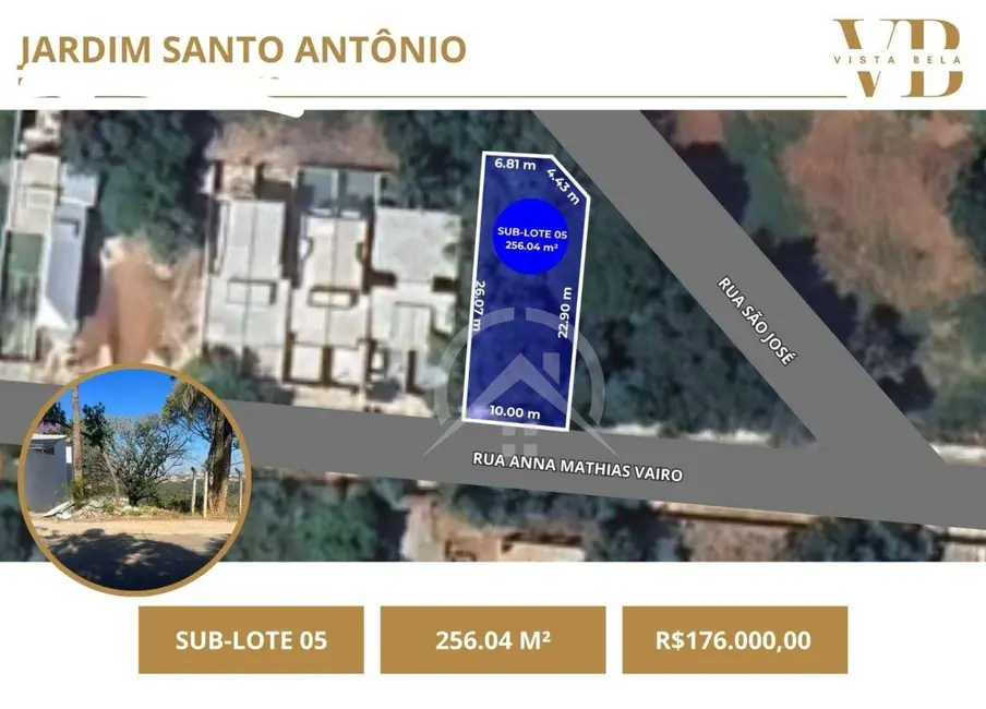 Foto 1 de Terreno / Lote à venda, 256m2 em Campos de Atibaia, Atibaia - SP