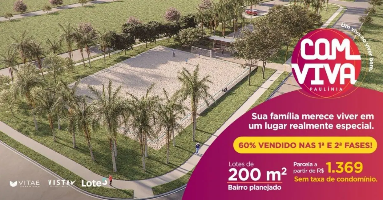 Foto 3 de Terreno / Lote à venda, 200m2 em João Aranha, Paulinia - SP