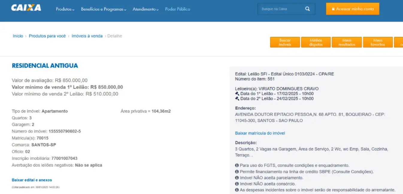 Foto 5 de Apartamento com 3 quartos à venda, 104m2 em Boqueirão, Santos - SP