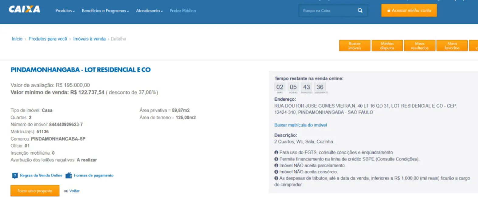 Foto 2 de Casa com 2 quartos à venda, 60m2 em Residencial e Comercial Cidade Jardim, Pindamonhangaba - SP