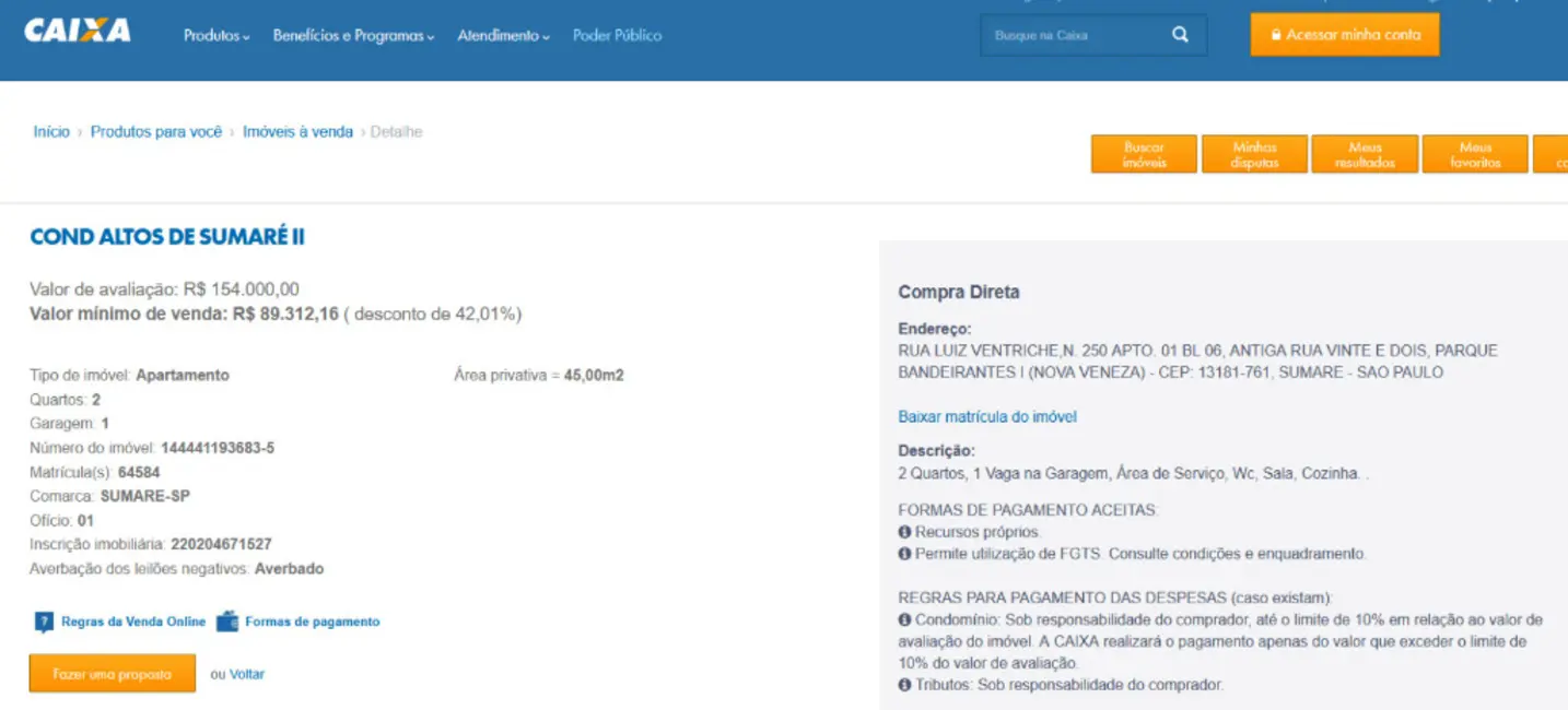 Foto 2 de Apartamento com 2 quartos à venda, 45m2 em Parque Bandeirantes I (Nova Veneza), Sumare - SP