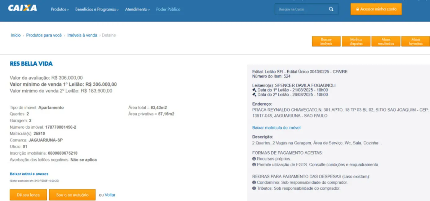 Foto 3 de Apartamento com 2 quartos à venda, 57m2 em Jaguariuna - SP