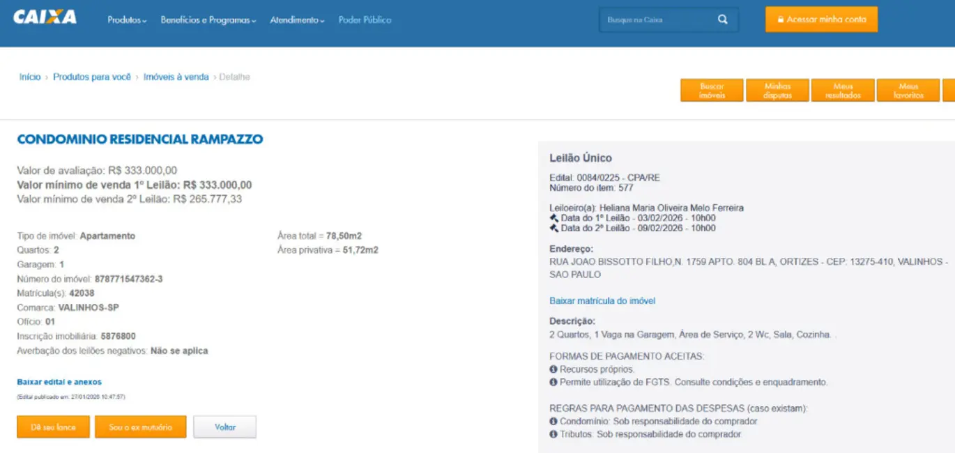 Foto 3 de Apartamento com 2 quartos à venda, 52m2 em Ortizes, Valinhos - SP