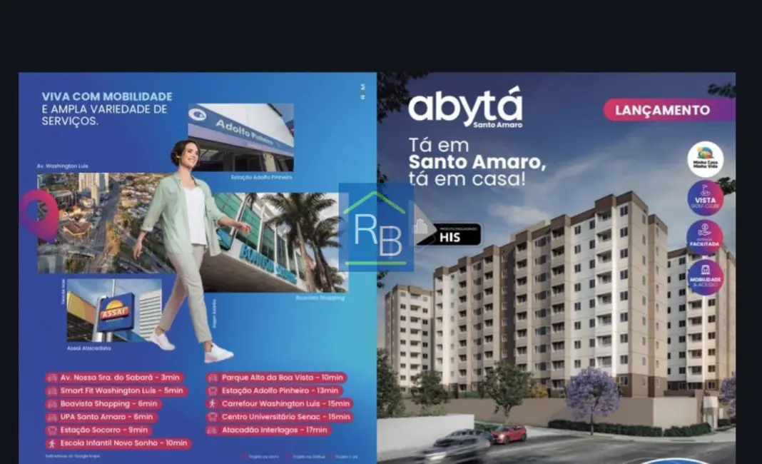 Foto 1 de Apartamento com 2 quartos à venda, 50m2 em Santo Amaro, São Paulo - SP