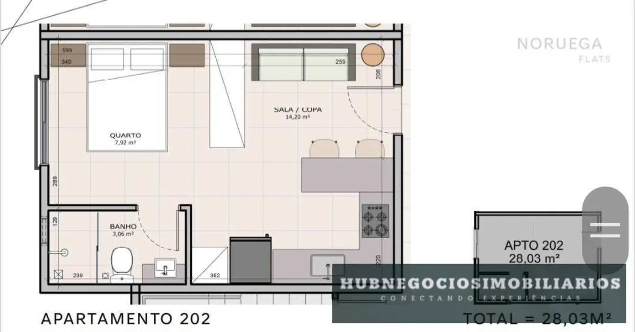 Foto 9 de Loft / Flat com 1 quarto à venda, 27m2 em Ibituruna, Montes Claros - MG