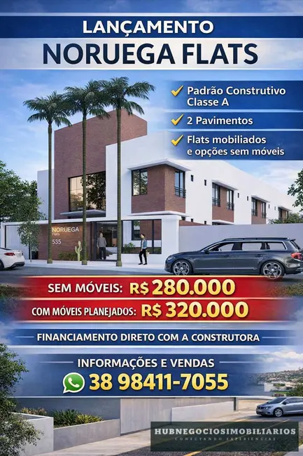 Foto 1 de Loft / Flat com 1 quarto à venda, 27m2 em Ibituruna, Montes Claros - MG
