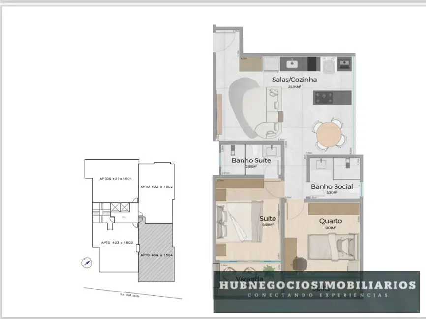 Apartamento com 2 quartos à venda, 64m2 em Centro, Montes Claros - MG - imagem 4 Foto 4 de Apartamento com 2 quartos à venda, 64m2 em Centro, Montes Claros - MG