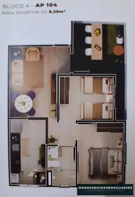 Foto 3 de Apartamento com 2 quartos à venda, 20m2 em Vila Regina, Montes Claros - MG