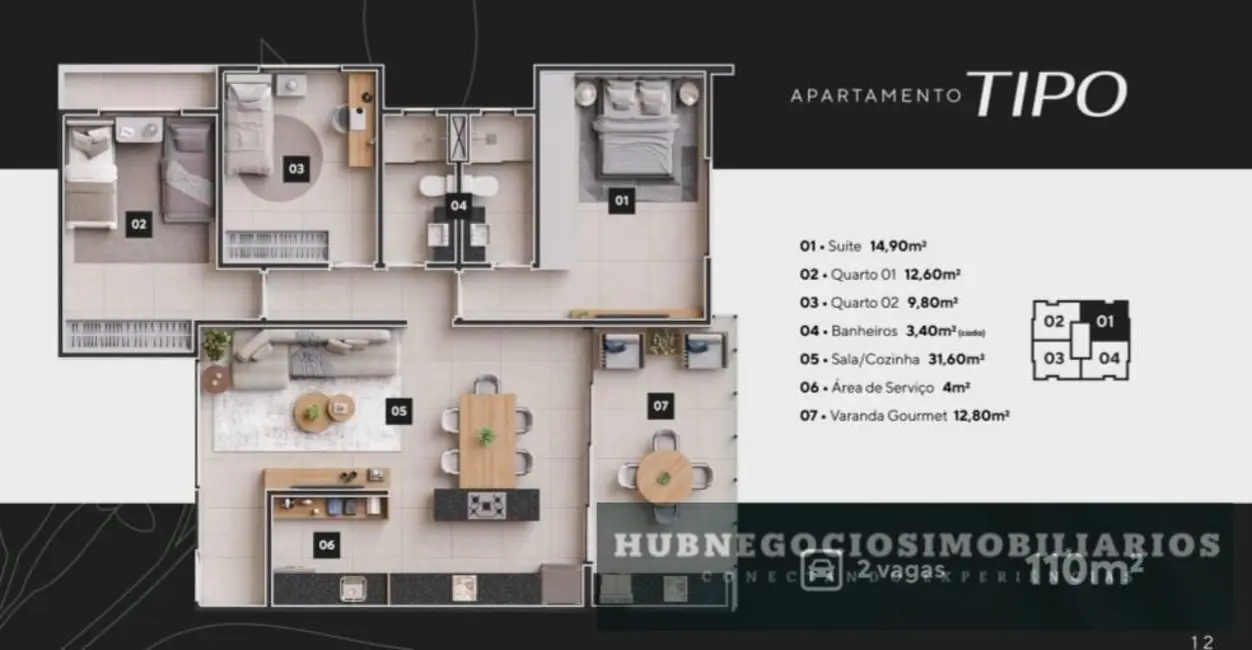 Apartamento com 3 quartos à venda, 110m2 em Morada do Sol, Montes Claros - MG - imagem 9 Foto 9 de Apartamento com 3 quartos à venda, 110m2 em Morada do Sol, Montes Claros - MG