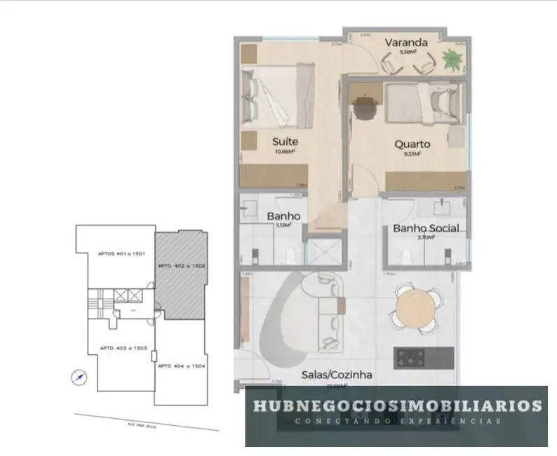 Foto 9 de Apartamento com 2 quartos à venda, 62m2 em Centro, Montes Claros - MG