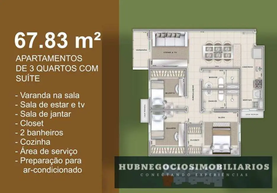 Apartamento com 3 quartos à venda, 67m2 em Dos Mangues, Montes Claros - MG - imagem 1 Foto 1 de Apartamento com 3 quartos à venda, 67m2 em Dos Mangues, Montes Claros - MG