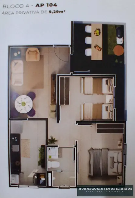 Foto 3 de Apartamento com 2 quartos à venda, 20m2 em Vila Regina, Montes Claros - MG