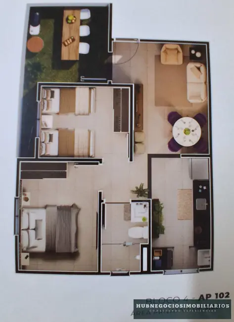Foto 2 de Apartamento com 2 quartos à venda, 20m2 em Vila Regina, Montes Claros - MG