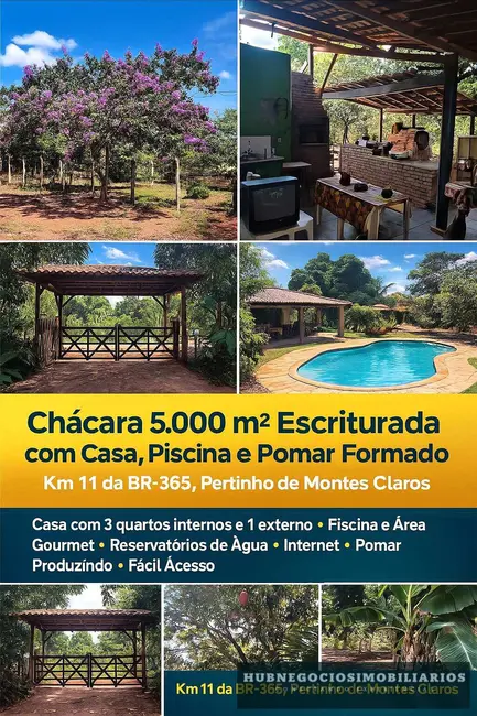 Foto 1 de Chácara com 3 quartos à venda, 5000m2 em Major Prates, Montes Claros, MG