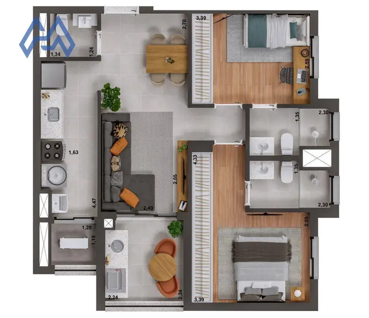 Foto 5 de Apartamento com 3 quartos à venda, 2651m2 em Jardim Paulistano, Sorocaba - SP