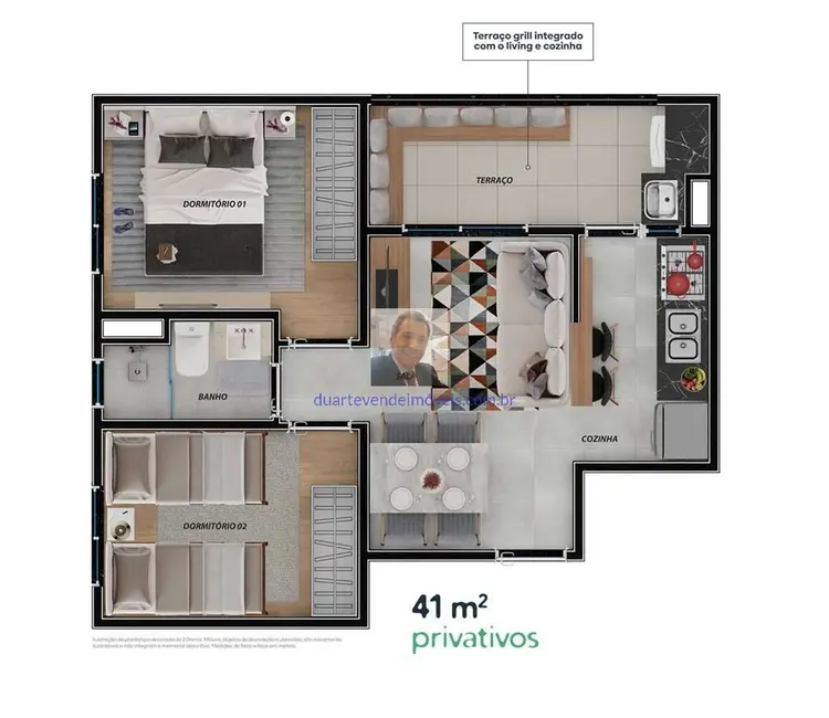 Foto 2 de Apartamento com 2 quartos à venda, 42m2 em Jardim da Glória, Cotia - SP