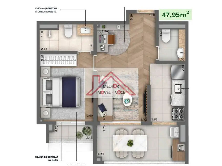 Apartamento com 1 quarto à venda, 48m2 em Vila Mariana, São Paulo - SP - imagem 9 Foto 9 de Apartamento com 1 quarto à venda, 48m2 em Vila Mariana, São Paulo - SP