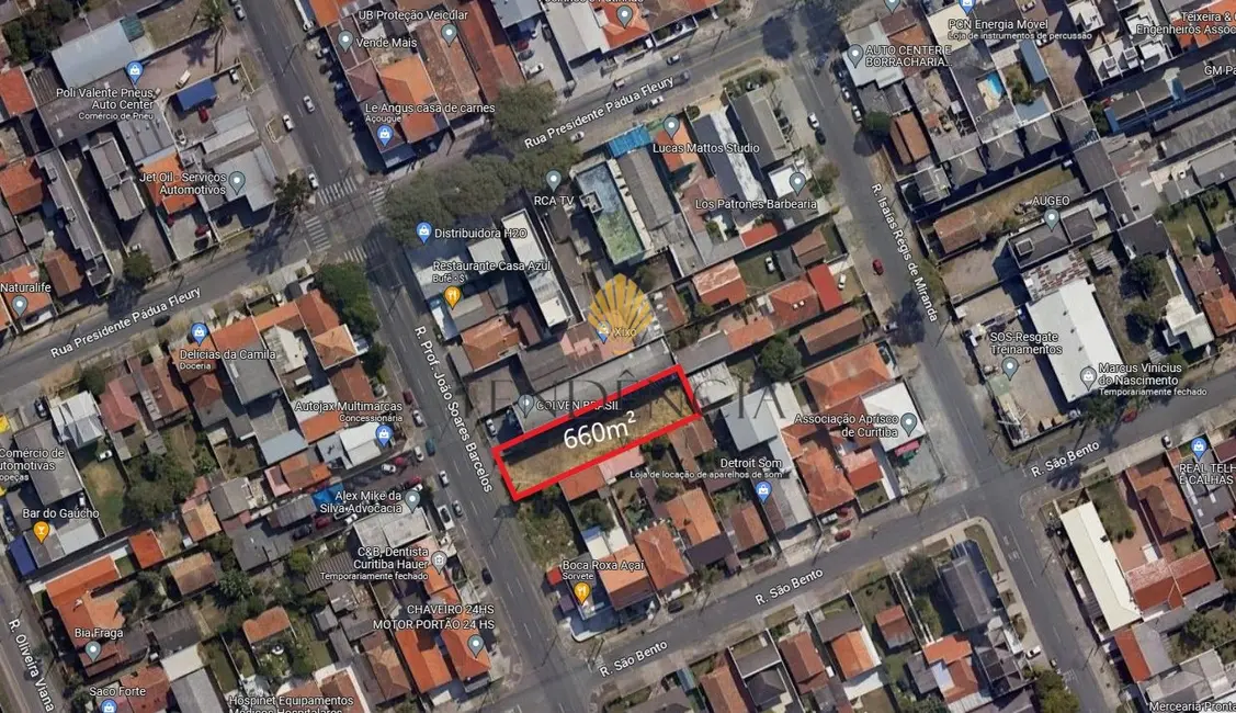 Foto 2 de Terreno / Lote com 1 quarto à venda, 660m2 em Hauer, Curitiba - PR