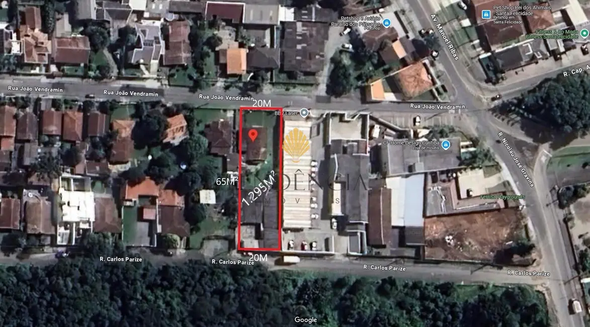 Foto 2 de Terreno / Lote à venda, 1295m2 em Santa Felicidade, Curitiba - PR