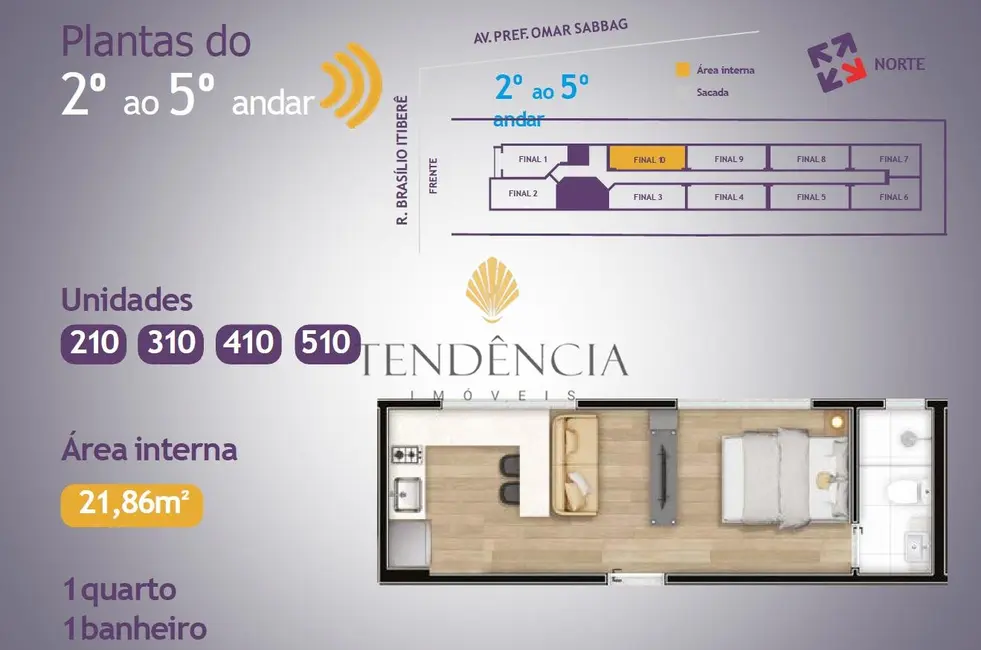 Foto 9 de Apartamento com 1 quarto à venda, 21m2 em Jardim Botânico, Curitiba - PR