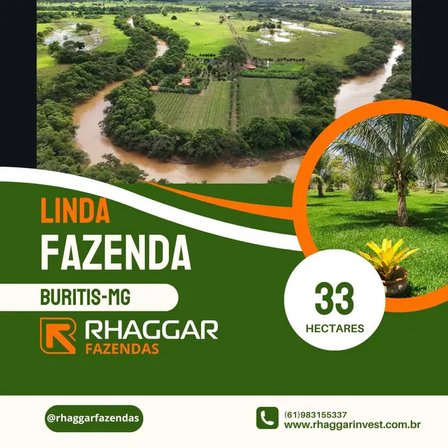 Foto 1 de Sítio / Rancho com 3 quartos à venda, 330000m2 em Centro, Buritis - MG