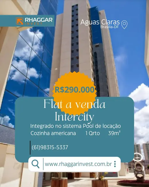 Foto 1 de Loft / Flat com 1 quarto à venda, 39m2 em Areal (Águas Claras), Brasilia - DF