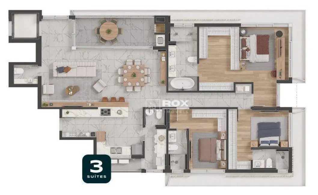 Foto 4 de Apartamento com 3 quartos à venda, 326m2 em Batel, Curitiba - PR