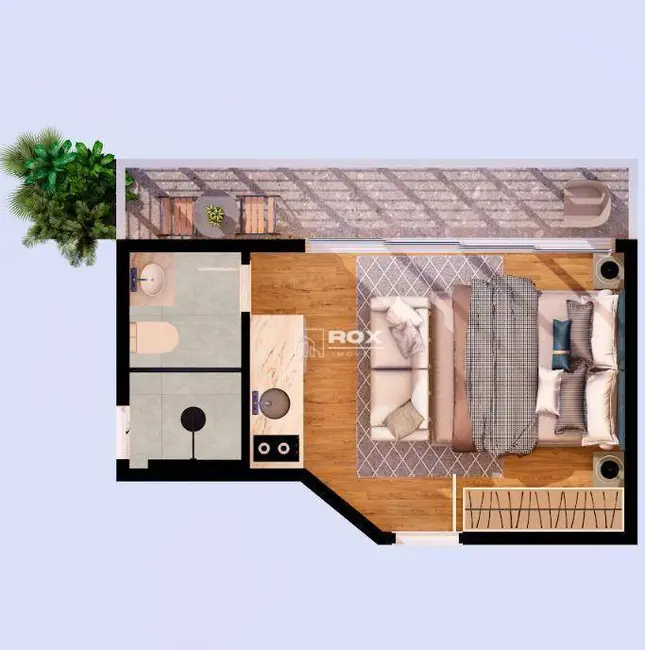 Foto 9 de Apartamento com 1 quarto à venda, 17m2 em Água Verde, Curitiba - PR