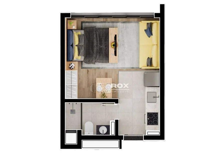 Foto 5 de Kitnet com 1 quarto à venda, 33m2 em Tingui, Curitiba - PR