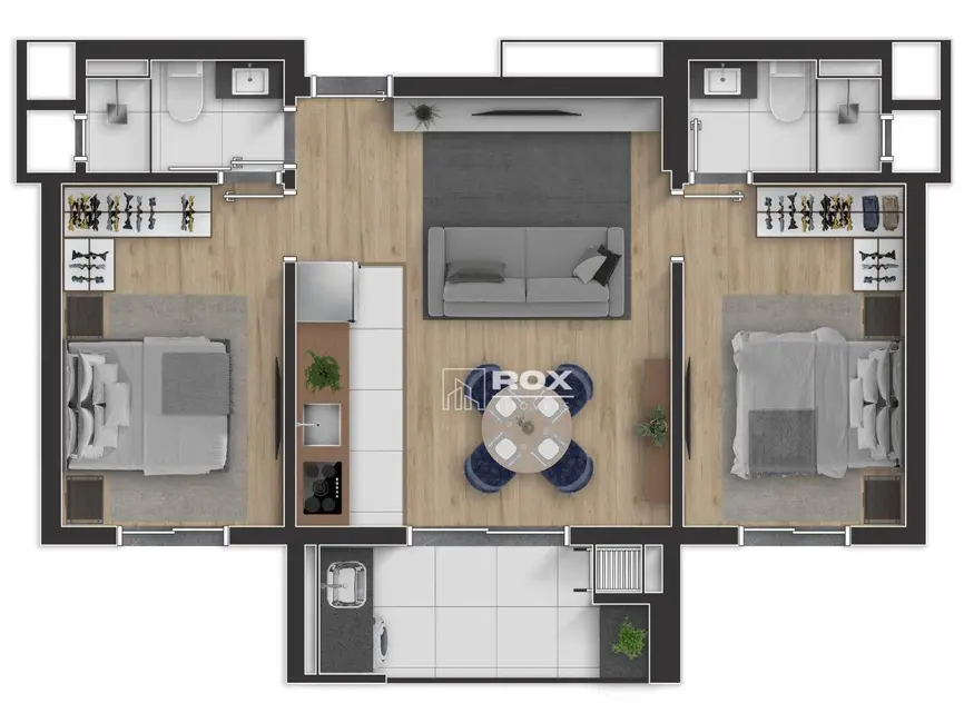 Foto 3 de Apartamento com 2 quartos à venda, 68m2 em Portão, Curitiba - PR