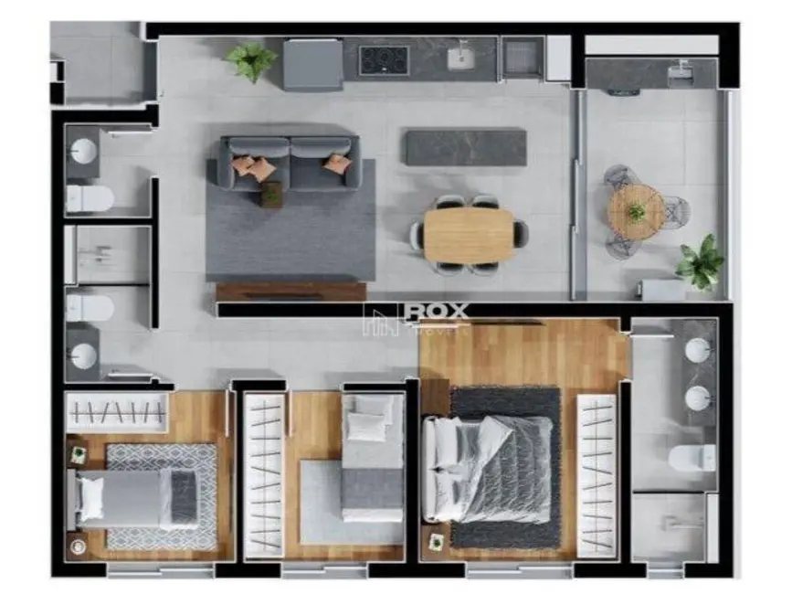 Foto 2 de Apartamento com 3 quartos à venda, 154m2 em Novo Mundo, Curitiba - PR