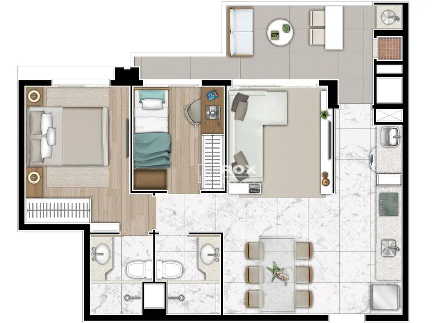 Foto 3 de Apartamento com 2 quartos à venda, 83m2 em Cristo Rei, Curitiba - PR