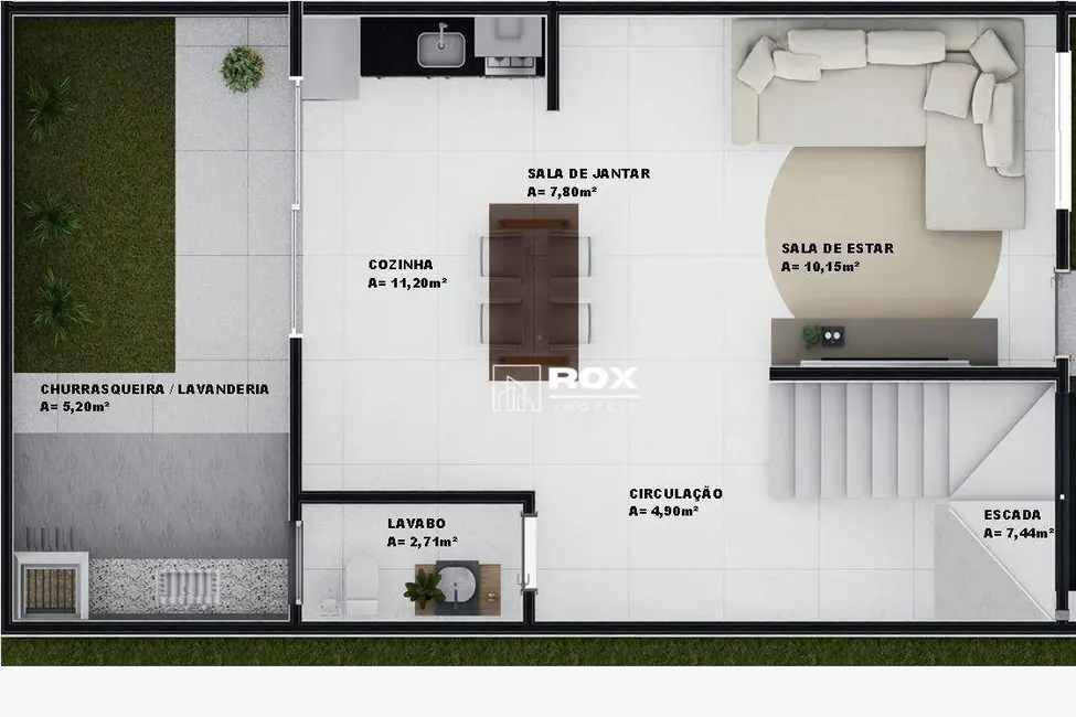 Sobrado com 3 quartos à venda, 133m2 em Xaxim, Curitiba - PR - imagem 6 Foto 6 de Sobrado com 3 quartos à venda, 133m2 em Xaxim, Curitiba - PR