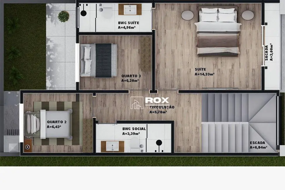 Foto 5 de Sobrado com 3 quartos à venda, 107m2 em Xaxim, Curitiba - PR