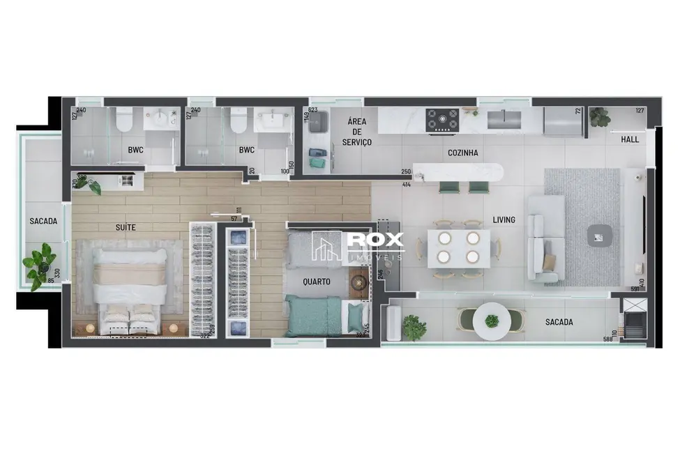 Foto 2 de Apartamento com 2 quartos à venda, 127m2 em Portão, Curitiba - PR
