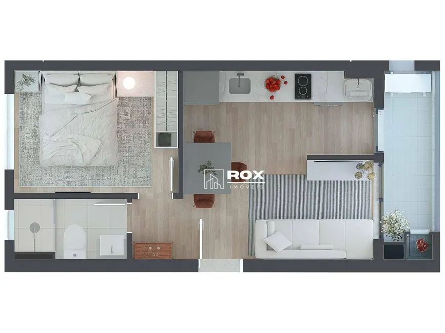 Apartamento com 1 quarto à venda, 42m2 em Portão, Curitiba - PR - imagem 5 Foto 5 de Apartamento com 1 quarto à venda, 42m2 em Portão, Curitiba - PR