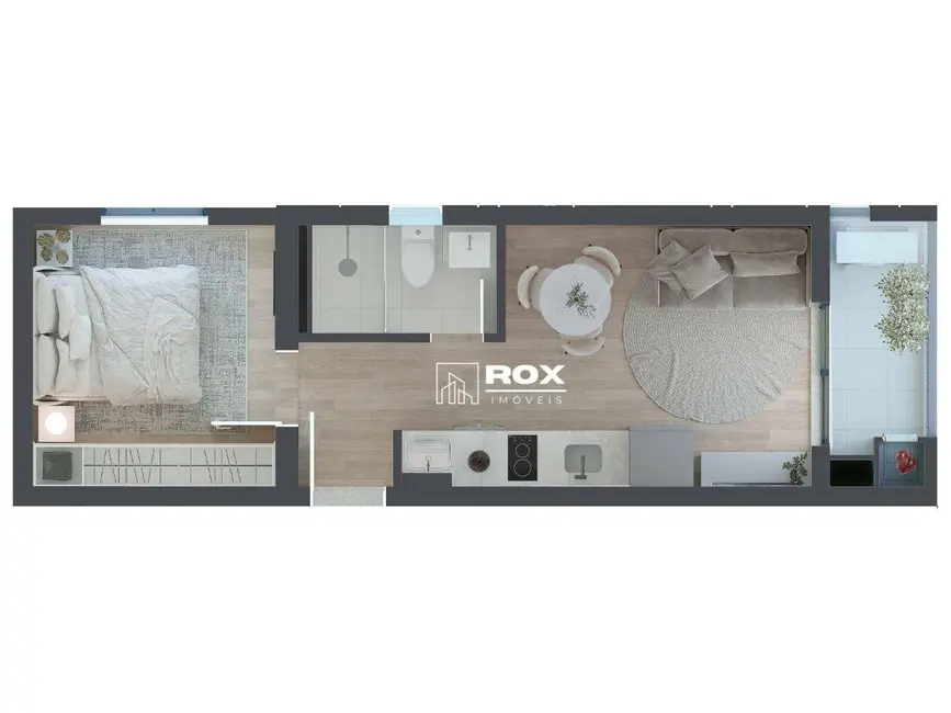 Apartamento com 1 quarto à venda, 42m2 em Portão, Curitiba - PR - imagem 6 Foto 6 de Apartamento com 1 quarto à venda, 42m2 em Portão, Curitiba - PR