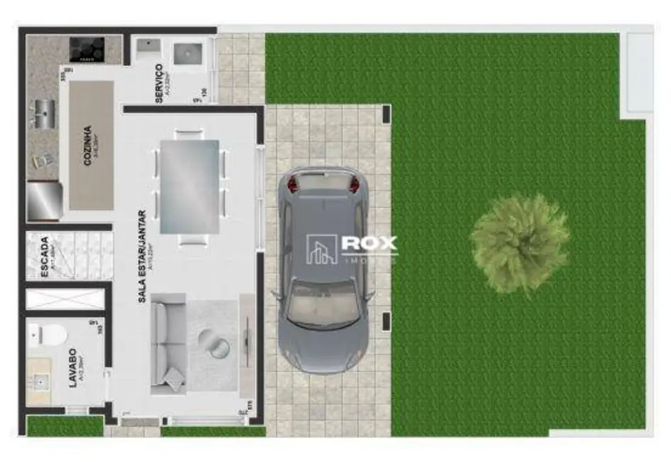 Sobrado com 3 quartos à venda, 124m2 em Uberaba, Curitiba - PR - imagem 5 Foto 5 de Sobrado com 3 quartos à venda, 124m2 em Uberaba, Curitiba - PR